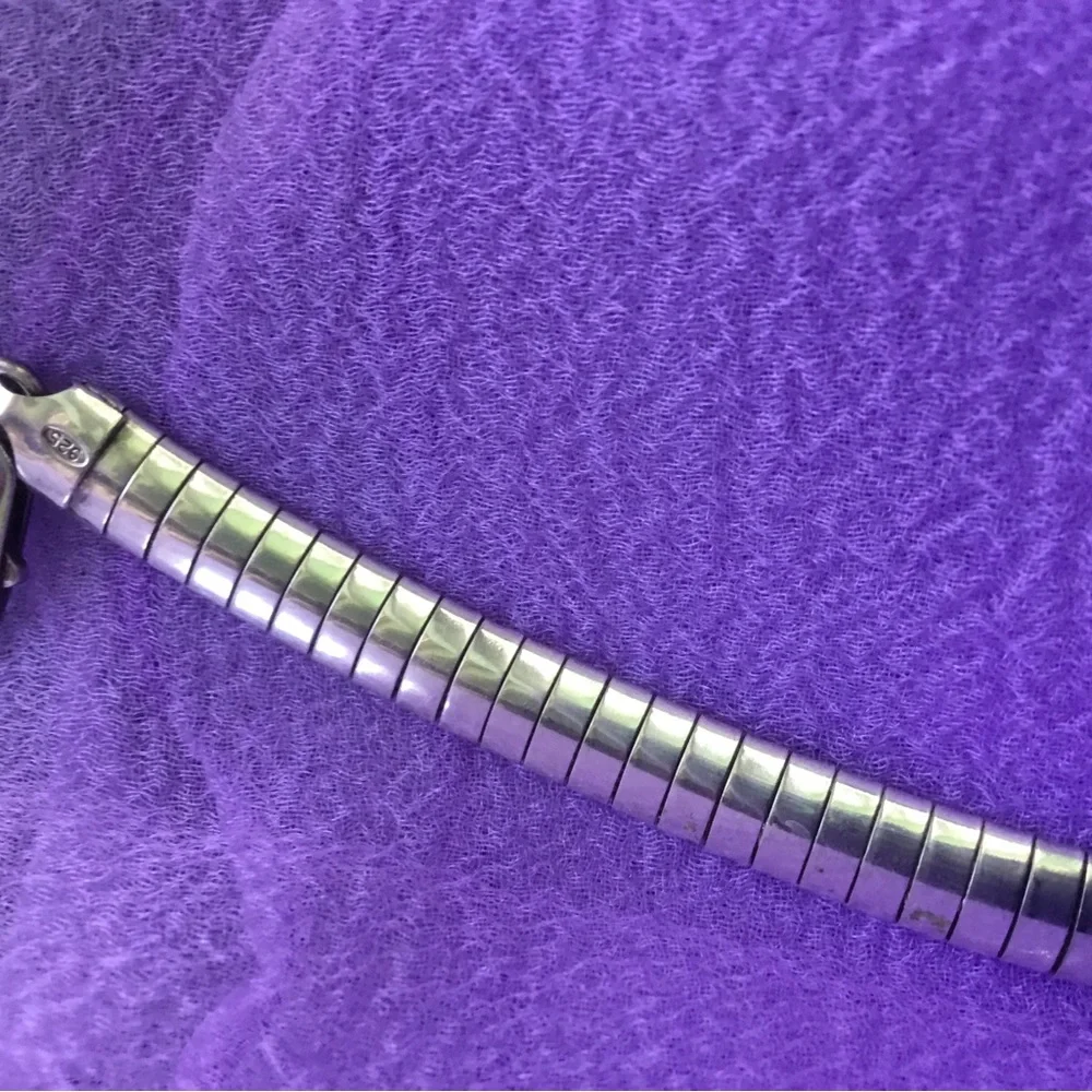 Vintage 925 Sterling Silver Necklace Italy Vtg - Picture 10 of 15